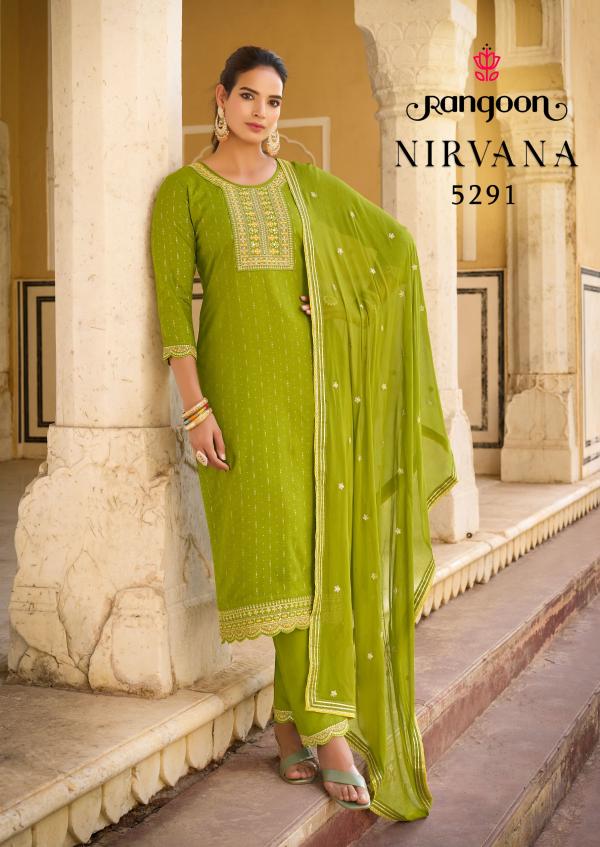 Rangoon Nirvana Rayon Embroidered Kurti Bottom With Dupatta